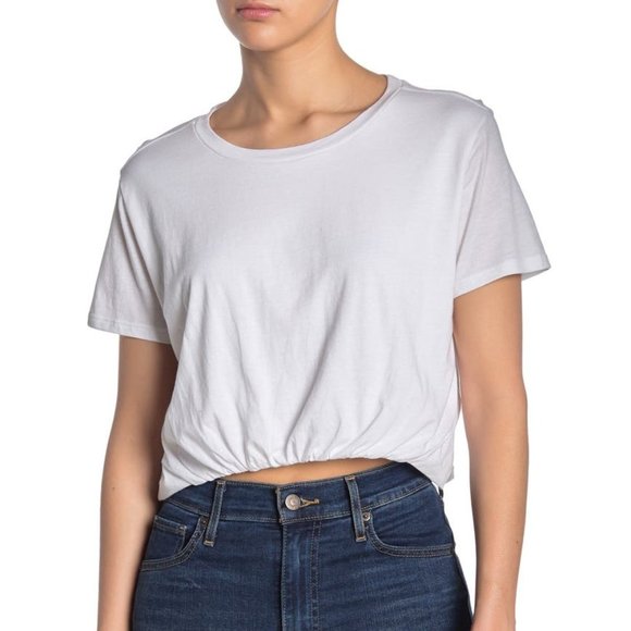 Abound Tops - Abound Twist Tuck Cropped T-Shirt